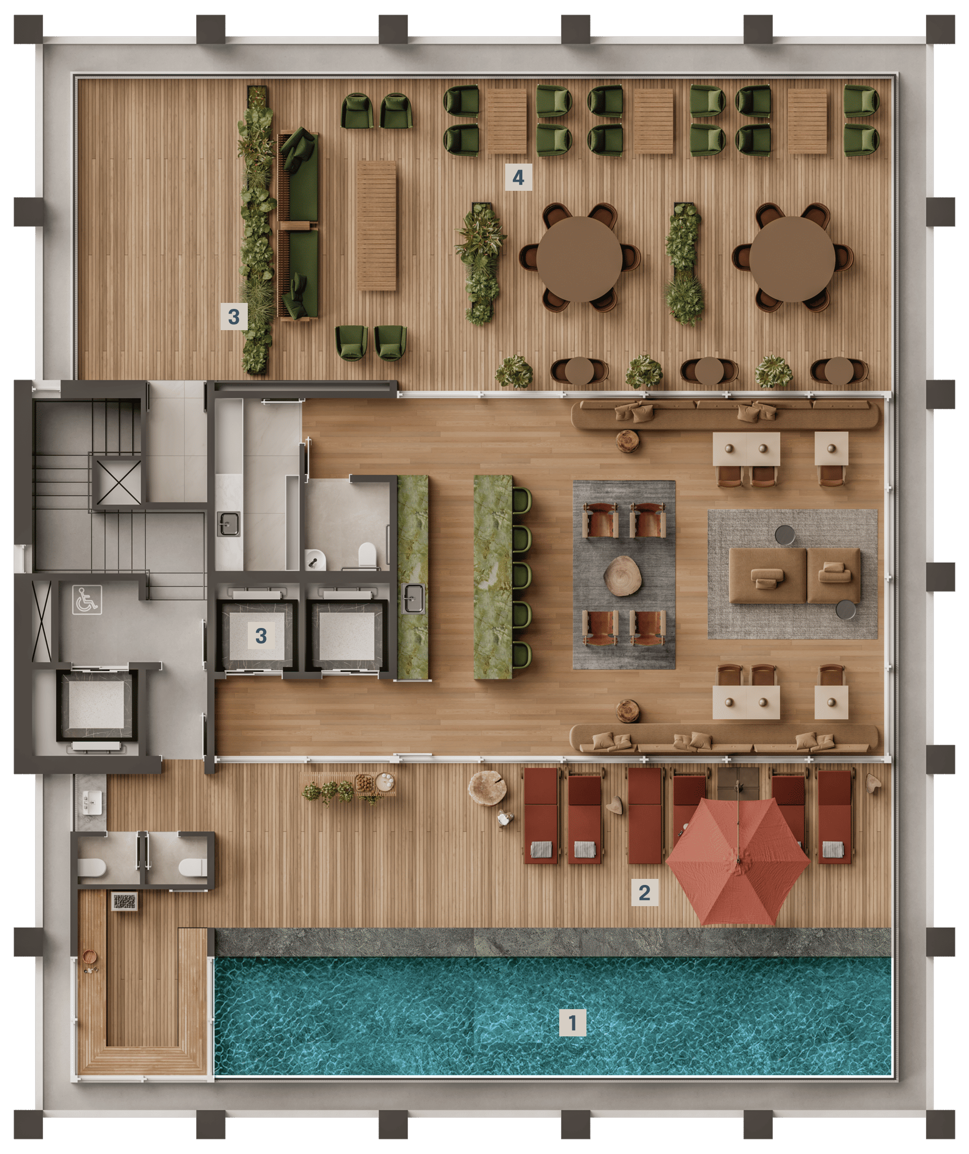 planta rooftop residencial